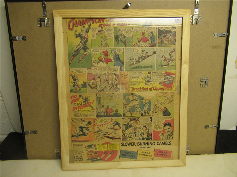 1939-40 Joe Ducky Medwick & George Case Wheaties Comic Strip Ads