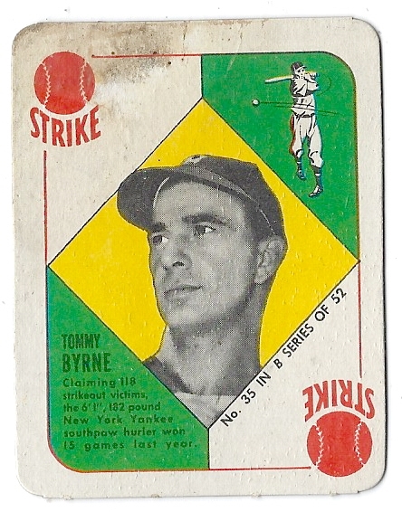 1951 Tommy Byrne (NY Yankees) Topps Blue Back Card