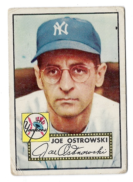 1952 Joe Ostrowski (NY Yankees) Topps Baseball Card