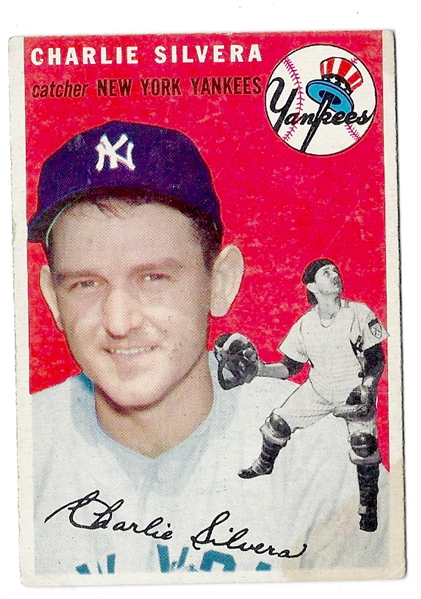 1954 Charlie Silvera (NY Yankees) Baseball Card