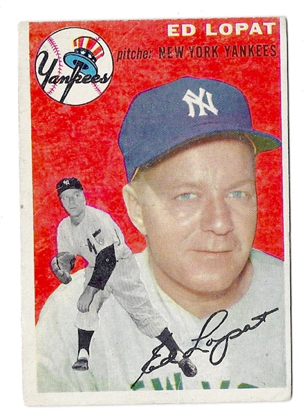 1954 Eddie Lopat (NY Yankees) Topps Baseball Card