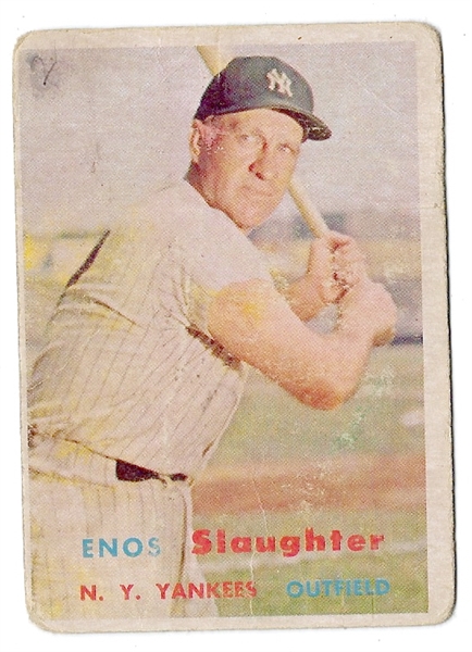 1957 Enos Slaughter (HOF) Topps Baseball Card