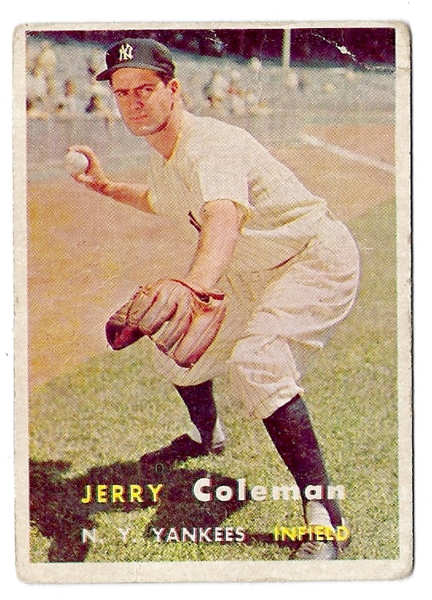 1957 Jerry Coleman (NY Yankees) Topps Baseball Card