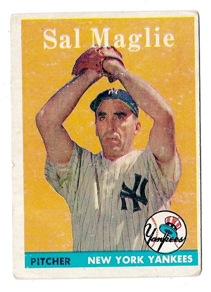 1958 Sal Maglie (NY Yankees) Topps Baseball Card