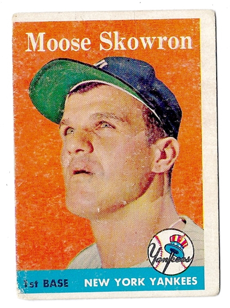 1958 Moose Skowron (NY Yankees) Topps Baseball Card