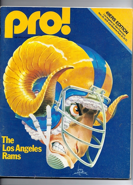 1979 SF 49'ers (NFL) vs. LA Rams Official Program at Candlestick Park