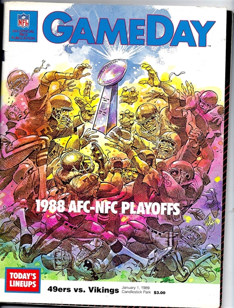 1989 SF 49'ers (NFL) NFC Playoff Game Program vs. Minnesota Vikings