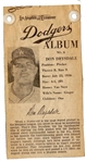 1961 LA Examiner - Don Drysdale (HOF) - Newsprint Baseball Card