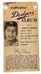 1961 LA Examiner - Johnny Podres (LA Dodgers) - Newsprint Baseball Card
