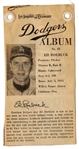 1961 LA Examiner - Ed Roebuck (LA Dodgers) - Newsprint Baseball Card