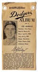 1961 LA Examiner -Gil Hodges (HOF -  Dodgers) - Newsprint Baseball Card