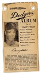 1961 LA Examiner - Maury Wills (LA Dodgers) - Newsprint Baseball Card