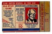 1956 MLB Baseball All-Star Game Ticket at Griffith Stadium # 1