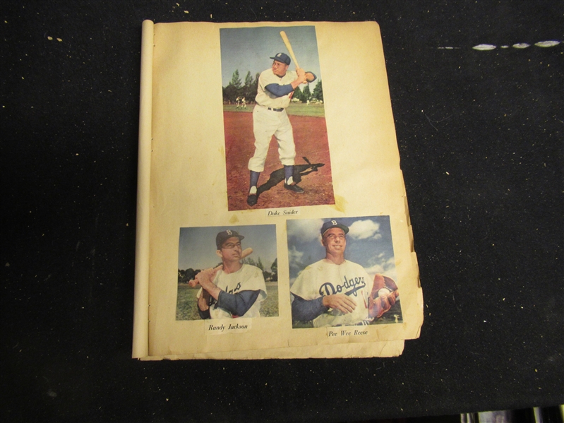 1955 Brooklyn Dodgers Lot of (3) Smaller Colorotos - Snider, Reese & R. Jackson