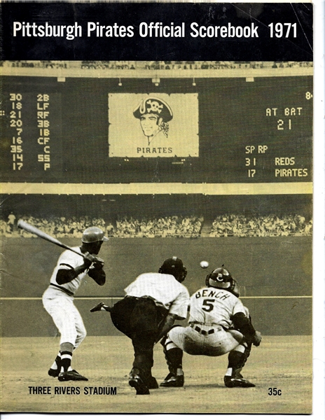 1971 Pittsburgh Pirates (NL) Official Program vs.Chicago Cubs