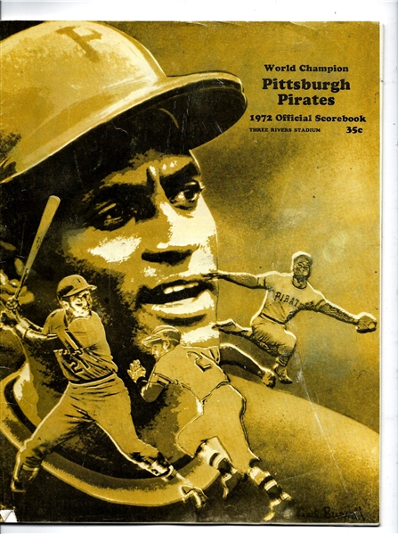 1972 Pittsburgh Pirates (NL) Official Program vs. San Diego Padres