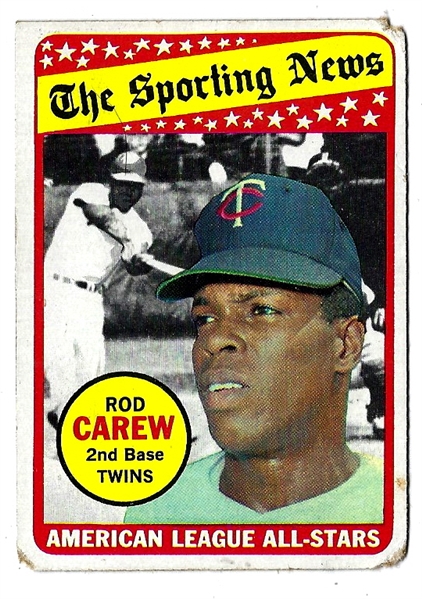 1969 Rod Carew (HOF) Topps Sporting News Baseball Card