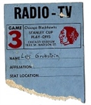 C. 1970s Chicago Blackhawks (NHL) Stanley Cup Playoffs Radio TV Pass