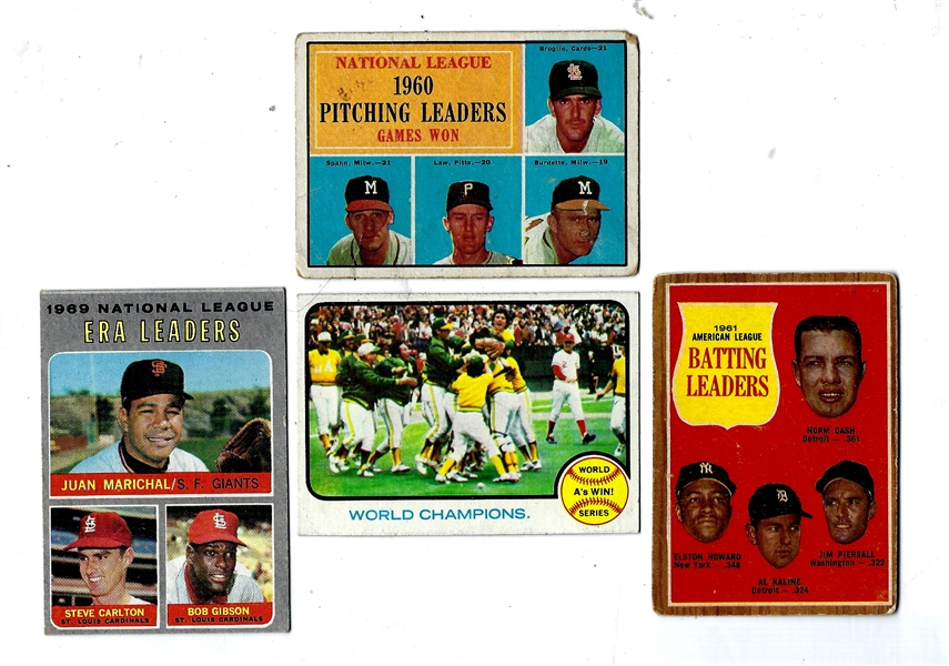 1950's - 1970's Topps Baseball Card Lot of (10) - Most Are Nice
