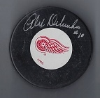 Alex Delvecchio (HOF - NHL) Autographed Hockey Puck