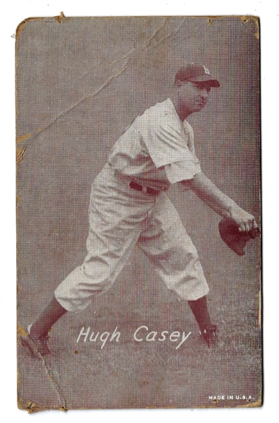 1947 - 66 Hugh Casey (Brooklyn Dodgers) Exhibit Card