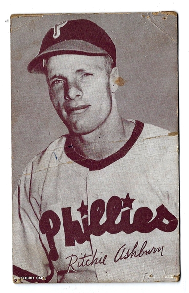 1947 - 66 Richie Ashburn (HOF) Exhibit Card