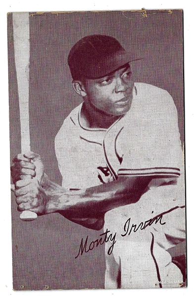 1947 - 66 Monte (Spelled Monty on card) Irvin Exhibit Card