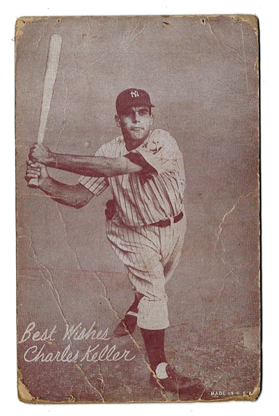 1939 - 46 Charlie (King Kong) Keller Salutation Exhibit Card