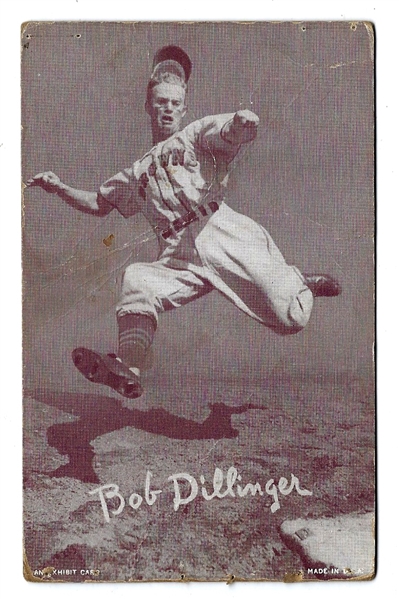 1947 - 66 Bob Dillinger (St. Louis Browns) Exhibit Card