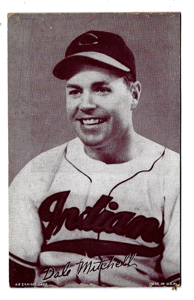 1947 - 66 Dale Mitchell (Cleveland Indians) Exhibit Card