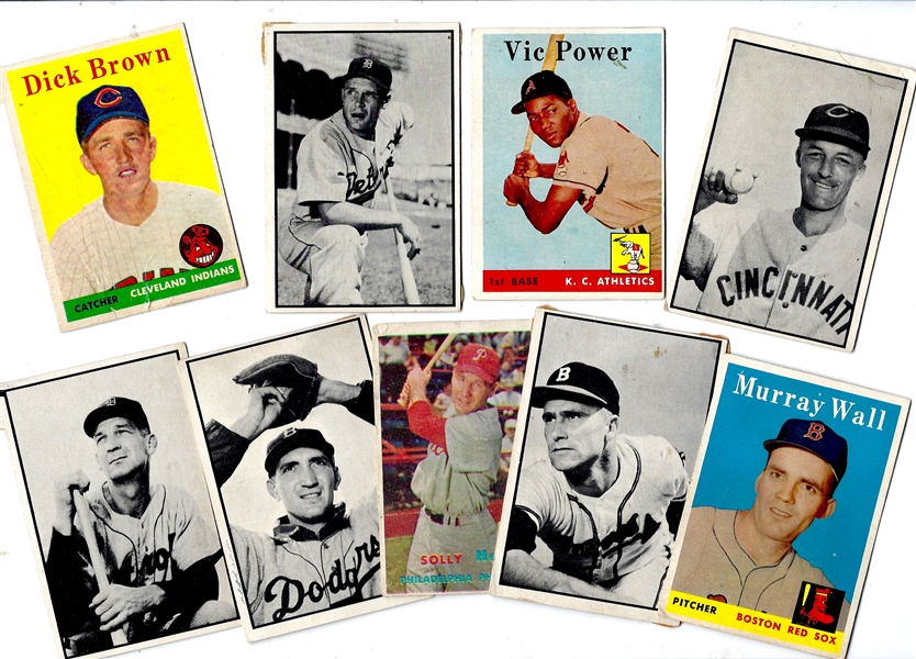 1953 - 58 Topps & Bowman Baseball Scrapbook Filled With (120) Cards