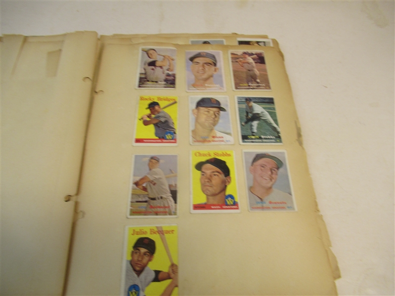 1953 - 58 Topps & Bowman Baseball Scrapbook Filled With (120) Cards