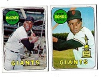 1969 Willie McCovey (HOF - SF Giants) & Bobby Bonds (SF Giants) Lot of (2) Cards