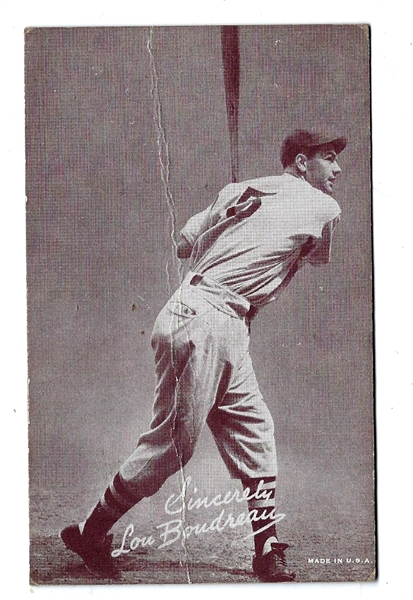 1939 - 46 Lou Boudreau (HOF) Salutation Exhibit Card