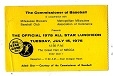 1975 MLB All-Star Game (At Milwaukee) Luncheon Pass