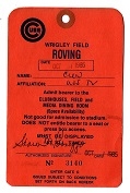 1985 Chicago Cubs Roving Pass - 10/1/85