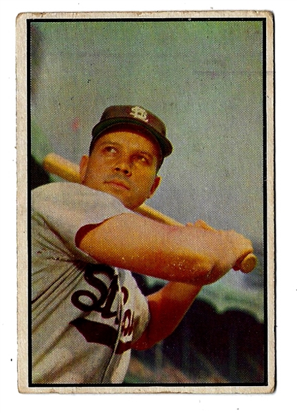 1953 Bowman Color Card Vic Wertz