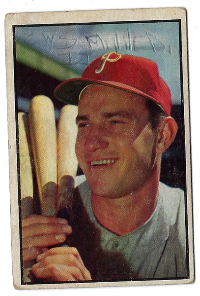 1953 Bowman Color Card Del Ennis