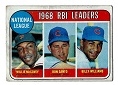 1968 NL RBI Leaders Card - McCovey, Santo & B. Williams - From the 1969 Topps Set