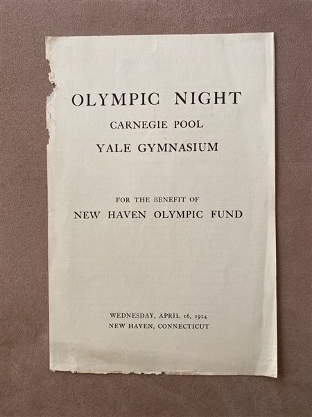 1924 Olympic Night at the Yale Gymnasium 