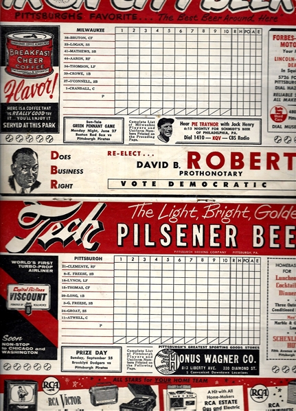 1955 Early Roberto Clemente (HOF) Home Program from his Rookie Year