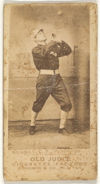 1887 Billy Sunday (Chicago White Stockings) Old Judge Cabinet Card N172