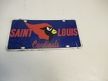 C. 1970's St. Louis (Football) Cardinals Metal License Plate