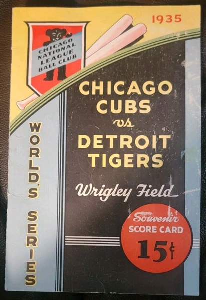 1935 World Series Program (Chicago Cubs vs. Detroit Tigers) at Wrigley Field - Game #5