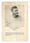 1939 Christy Mathewson (HOF) Day in Factoryville, Pa. Tribute Booklet