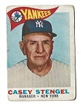 1960 Casey Stengel (HOF) Topps NY Yankees Manager's Card