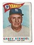 1960 Casey Stengel (HOF) Topps NY Yankees Managers Card