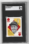 1951 Elmer Valo (Philadelphia Athletics) Topps Red Back Card PSA Graded 2