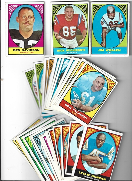 1967 Topps Football Cards # 1 Big Lot of (40) 