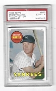 1969 Mickey Mantle (HOF) Topps Baseball Card - Yellow Lettering - PSA Graded 6